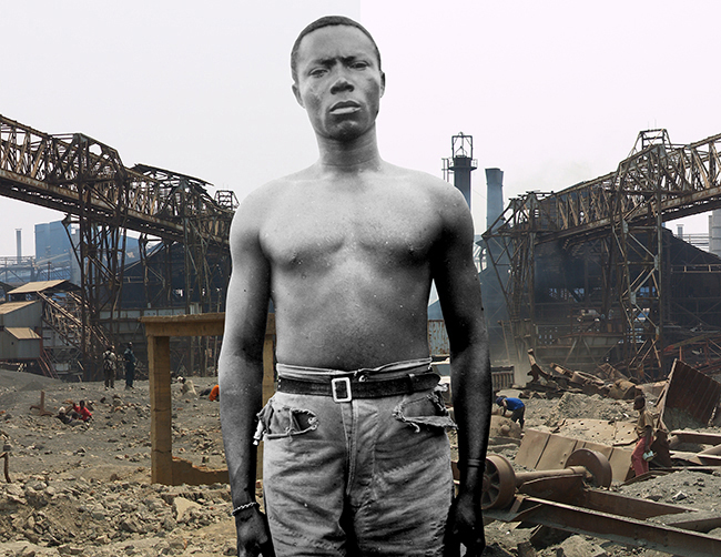 Sammy Baloji. <em>Untitled 17</em> (Detail), from the series <em>Mémoire</em>, 2006. Archival digital photograph on satin matte paper, 60 x 167 cm. Courtesy the artist and Axis Gallery, NY/NJ. Untitled 17